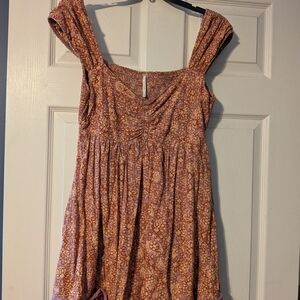 Free People Pink Floral Mini Dress